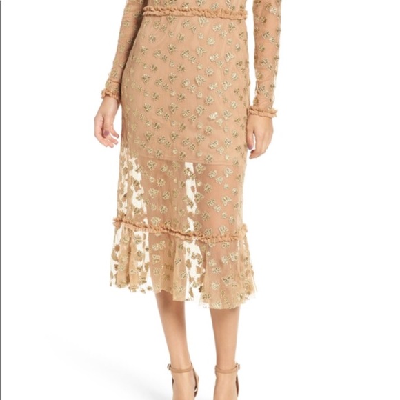 For Love & Lemons Garden Tulle Midi Dress - Picture 3 of 6